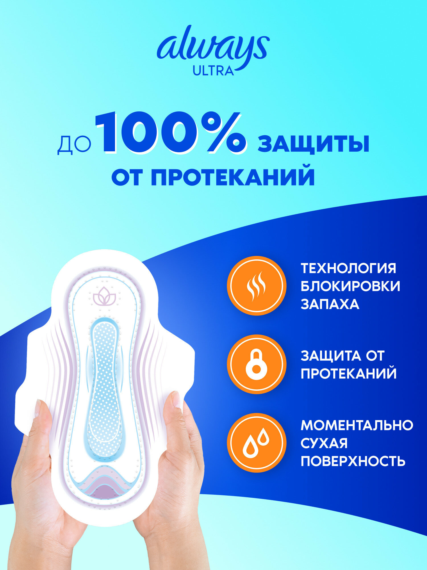 Прокладки гигиенические женские Always Ultra Normal, размер 2, 20 шт. — фото 1