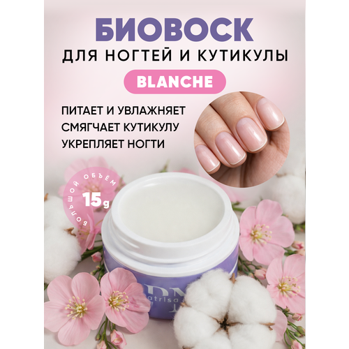 фото Укрепляющий воск для ногтей blanche от patrisa nail, пудра и хлопок, 15 граммов