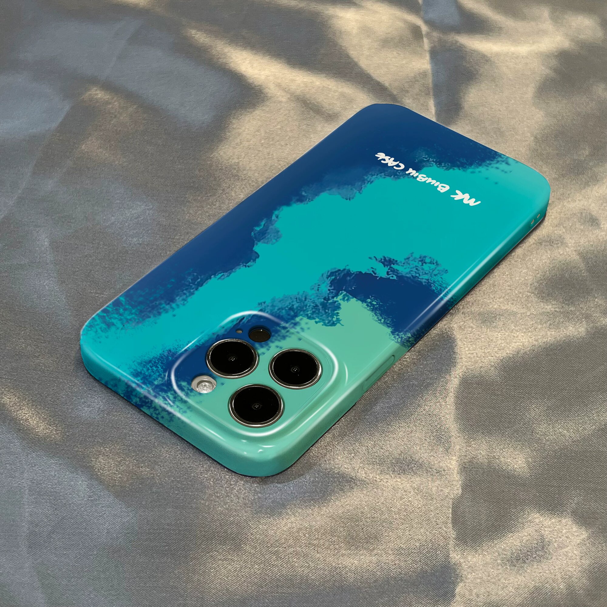 Чехол для iPhone 12 Pro Max с дизайном синего океана, полная защита с точными вырезами