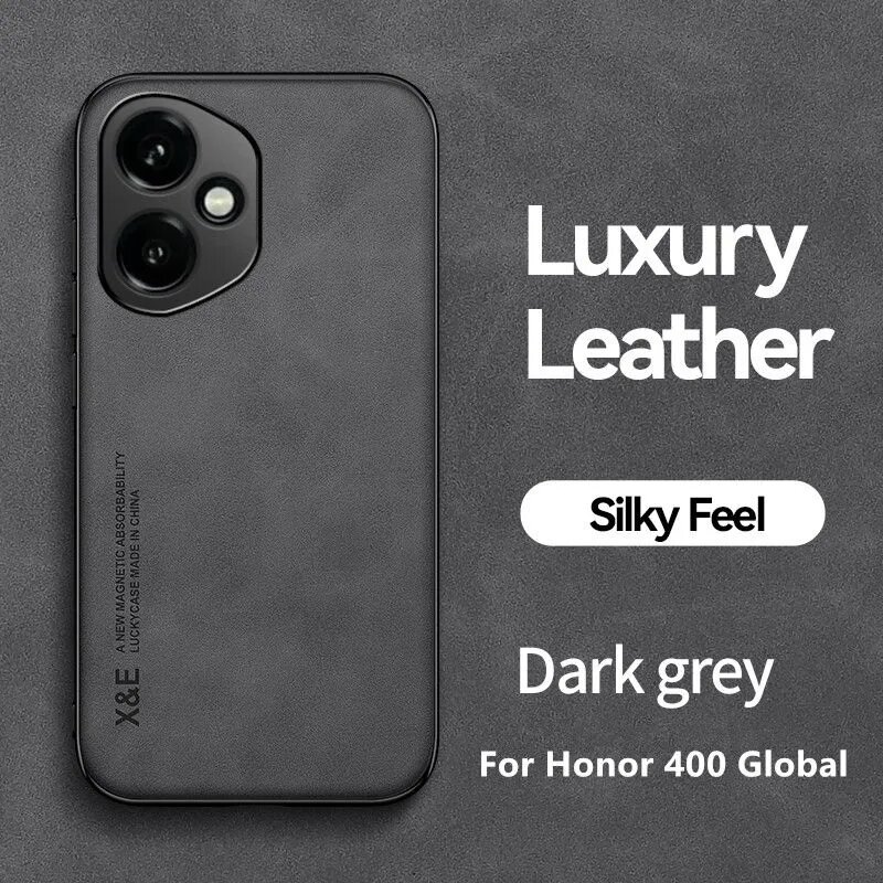 Ультратонкий чехол из овечьей кожи с мягким ощущением для Honor 400 Global, поддержка автомобильного крепления, магнитная подставка, защитный чехол для Honor 400 Global