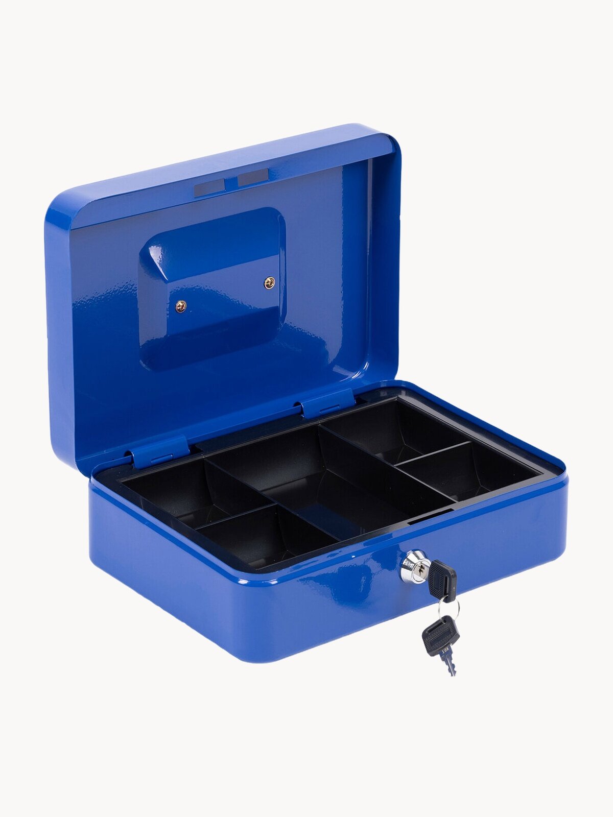 Ящик для денег SAFEBURG Keeper-25 Blue Gloss, переносной сейф/кэшбокс