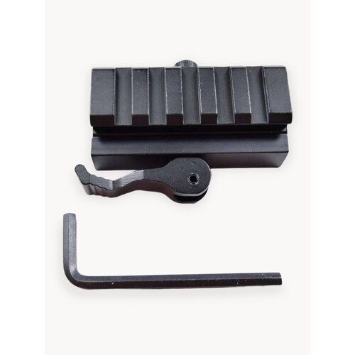 Планка быстросъёмная 5 слотов повышающая высоту Picatinny на Weaver быстросъемная, h=15мм