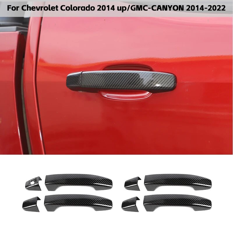 Декоративный чехол BAWA для автомобиля из углеродного волокна для Chevrolet Колорадо 2014 2015 2016 2017 2018 2019 2020 2021 2022 2023 2024 Door handle