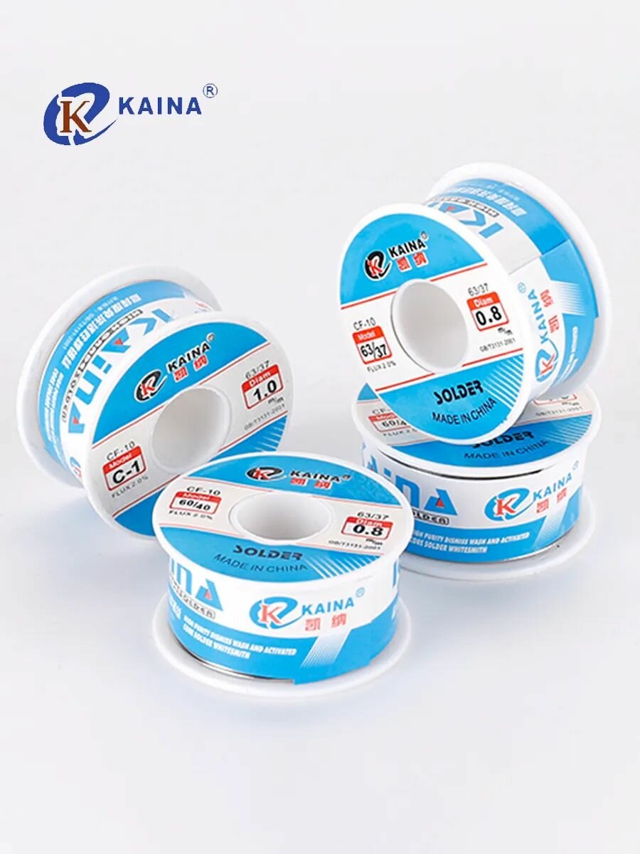 Изображение KAINA 60/40 оловянно-свинцовый с флюсом 1.5 мм 100 гр