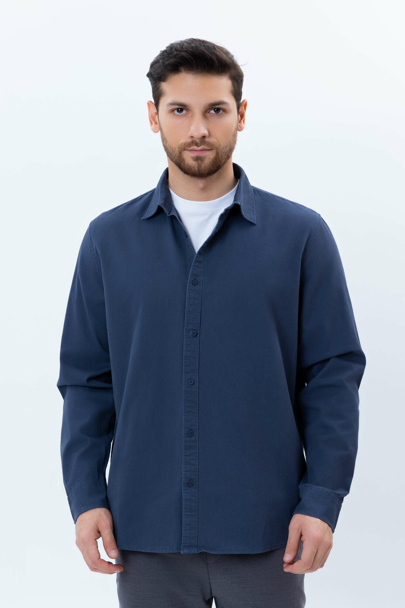 Рубашка TERRA PRO, размер S, navy
