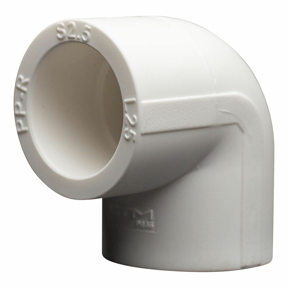 Уголок полипропиленовый 25 для трубы на 90 градусов СТМ пласт — фото 1