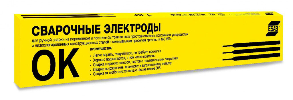 Электроды ESAB ОК 46.00Р д.30х350мм 1кг