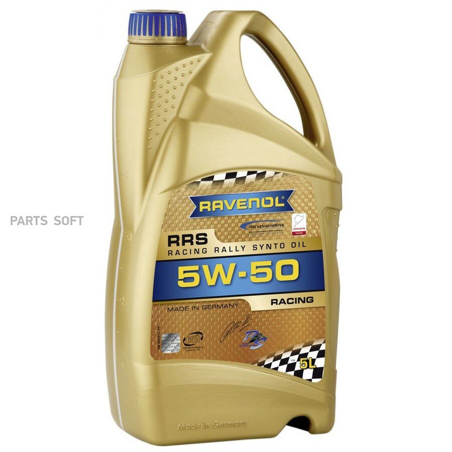 Масло моторное 5W50 RAVENOL RRS Racing Rally Synto 5л от официального дистрибьютора, производитель - RAVENOL, артикул 4014835726956