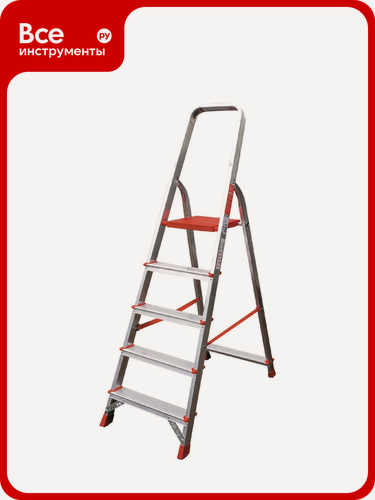 Изображение товара Профессиональная стремянка Новая Высота 5 ступеней, Max нагр. 225 кг, 2К башмаки, 3110105