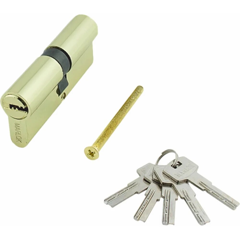 MARLOK Цилиндр стальной ЦМ 70(35/35)-5К перфо. ключ/ключ РВ (золото) 023672