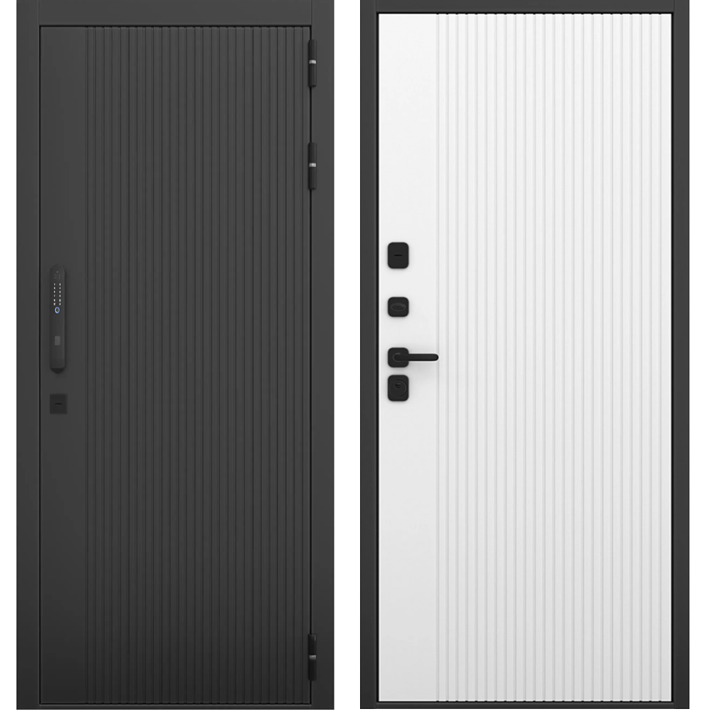 Входная дверь SMART с внутренней панелью 076- Аляска, размер по коробке 880х2050, левая.