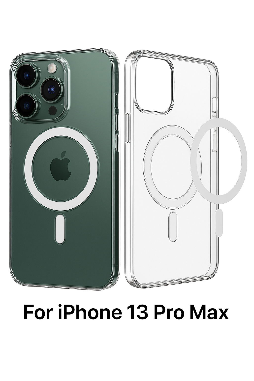 Чехол Magsafe для Iphone 13 pro max прозрачный тонкий хрусталь, ударопрочный
