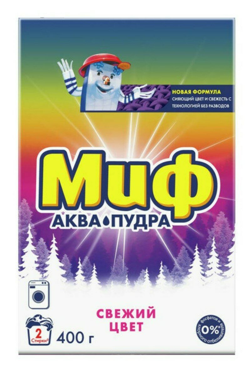 Стиральный порошок МИФ Свежий цвет, аква пудра, автомат, 400 г