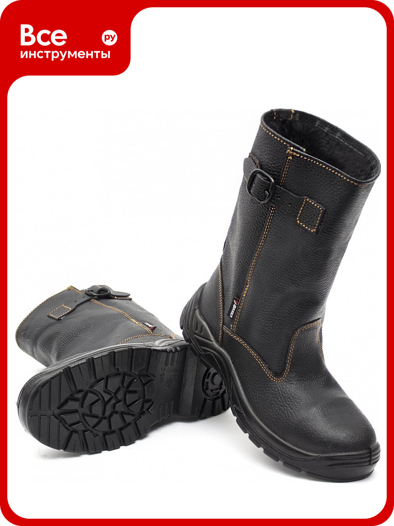 Кожаные сапоги Факел оникс искусственный мех, ПУ, р-р 43 87459329.005, 28 см, кожаная