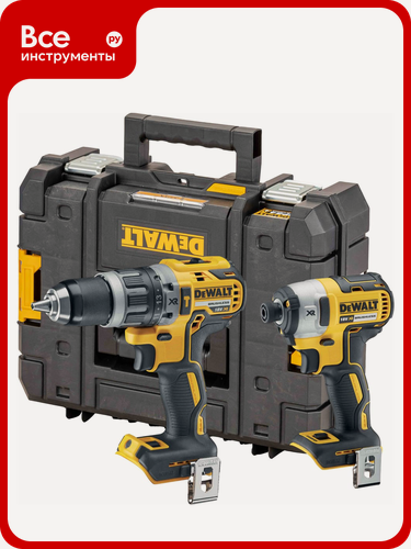 Изображение товара Набор электроинструмента Dewalt DCK266NT, 18 В, ударная дрель-шуруповерт DCD796 и шуруповерт DCF887 в кейсе
