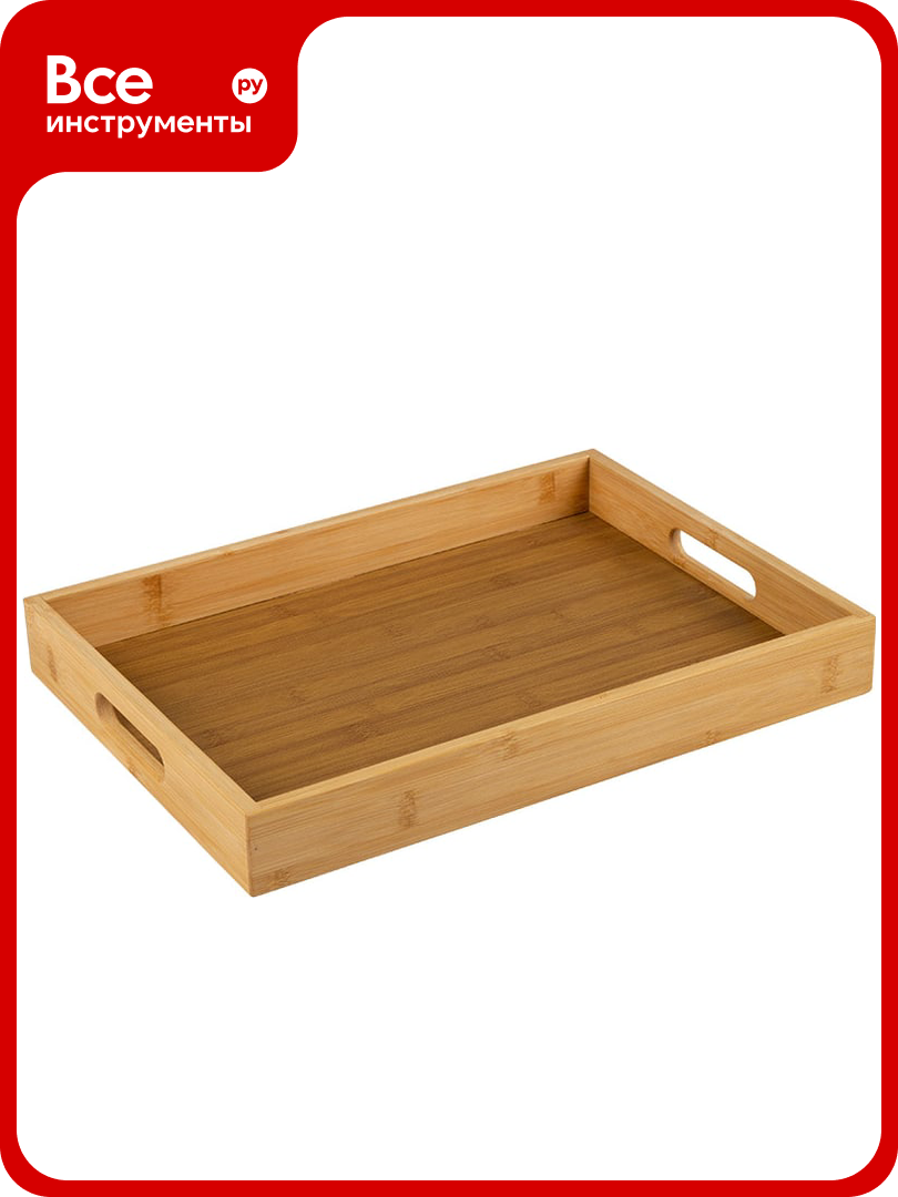 Поднос, Mallony, из бамбука с ручками Mallony foresta di bambu 41x30x5 см 106474
