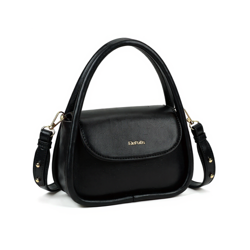 Сумка кросс-боди DePalis, фактура гладкая, черный
