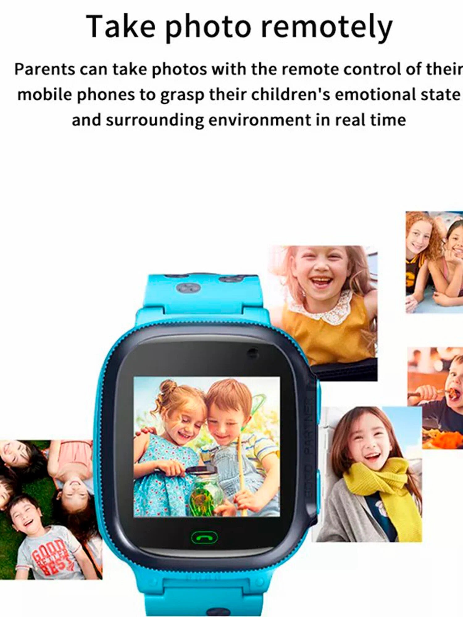 Детские умные часы Greentiger KIDS BABY M1 2G с SIM, GPS, сенсорным экраном, Android Wear, 400 мАч