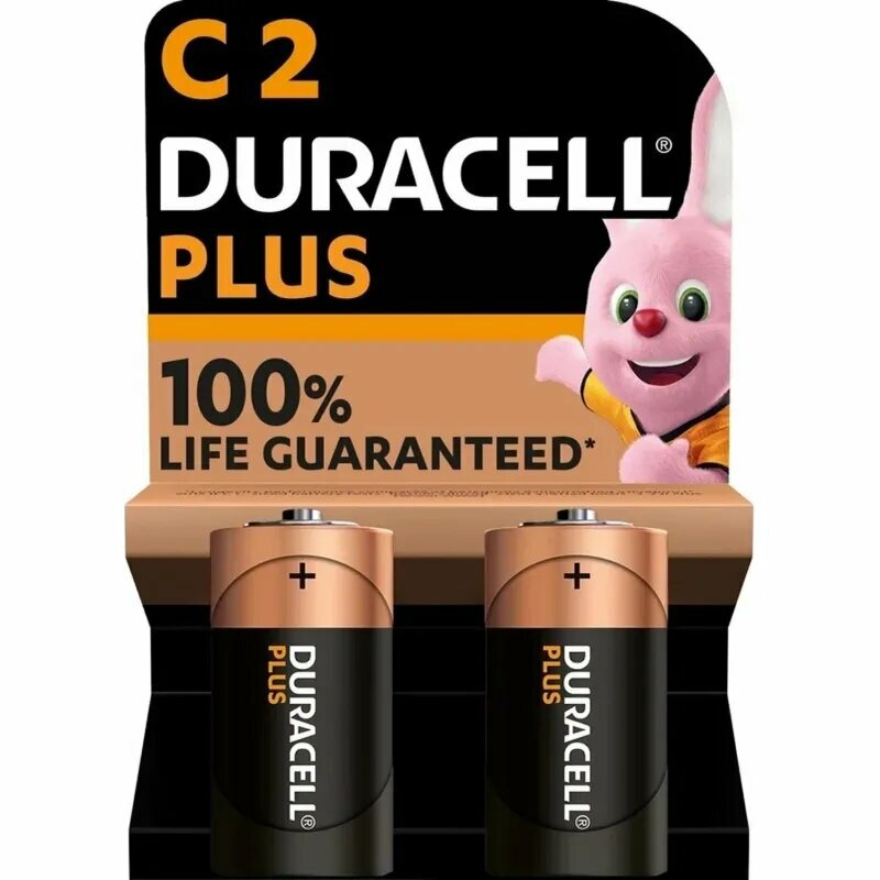 Батарейка Duracell LR14 С BL2 AIkaline 1.5V (2/20/10120) 2шт/уп 2120853
