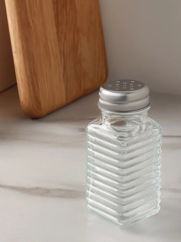 Солонка 88х34см стекло сталь/ емкость для специй/ перечница