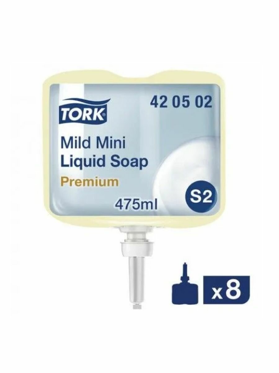 Крем-мыло жидкое Tork S2 420502 8 картриджей по 475 мл