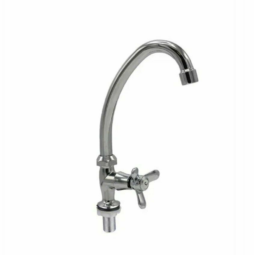 Смеситель эконом моно для холодной воды гайка резин. кран-букса 1/2