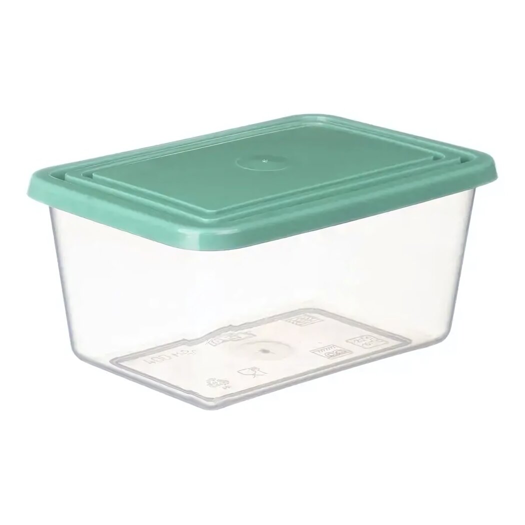 Контейнер для хранения продуктов прямоугольный с герметичной крышкой 4л фисташковый 250x190x125 мм