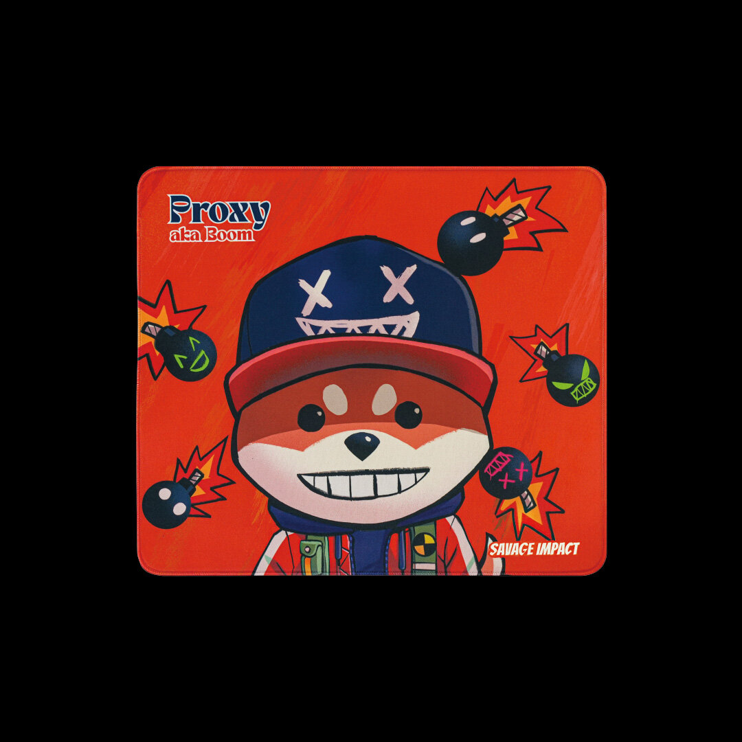 Игровой коврик для мыши BP-45 PROXY BOOM 450x400x5 мм, чёрный/красный — фото 1