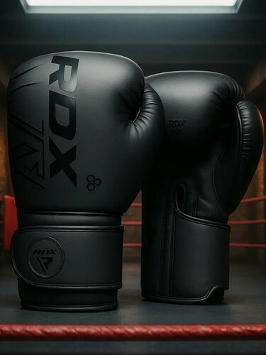 Изображение товара Боксерские перчатки RDX Kara 4-х слойные с гелем черные матовые 16 унций
