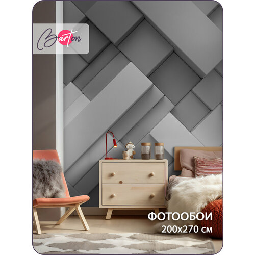 фото Фотообои на стену флизелиновые 3d геометрия абстракция 200х270 см bartonwall m051-g barton wallpapers