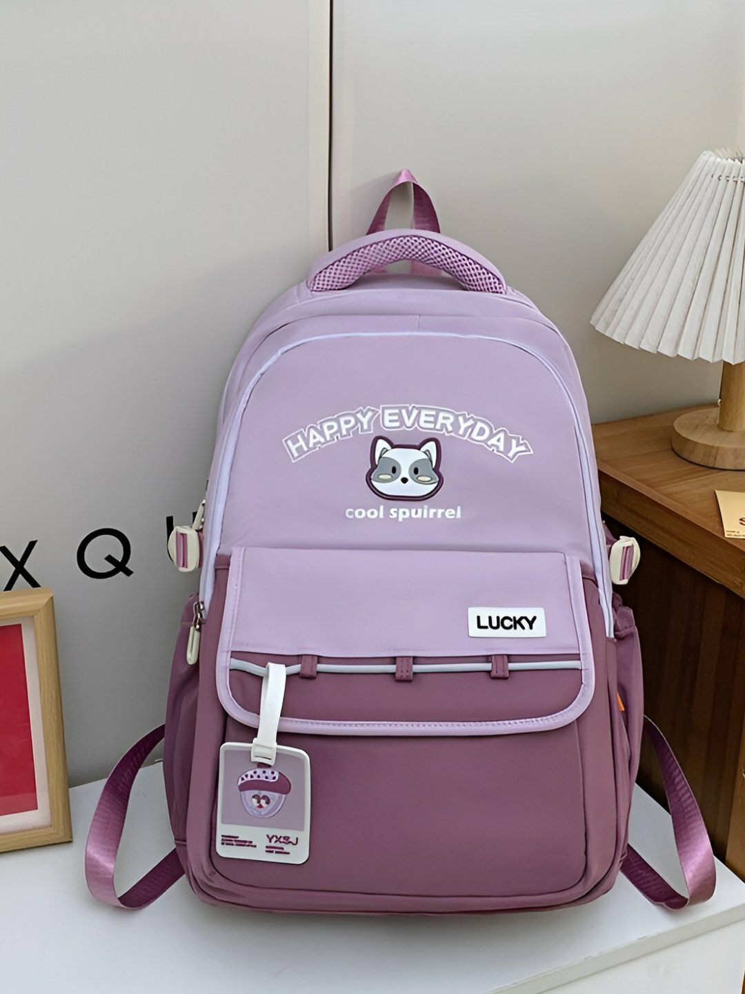 Детский рюкзак для школы «HAPPY EVERYDAY – Cool Squirrel – LUCKY» с несколькими отделениями, водонепроницаемый, с ортопедическими лямками
