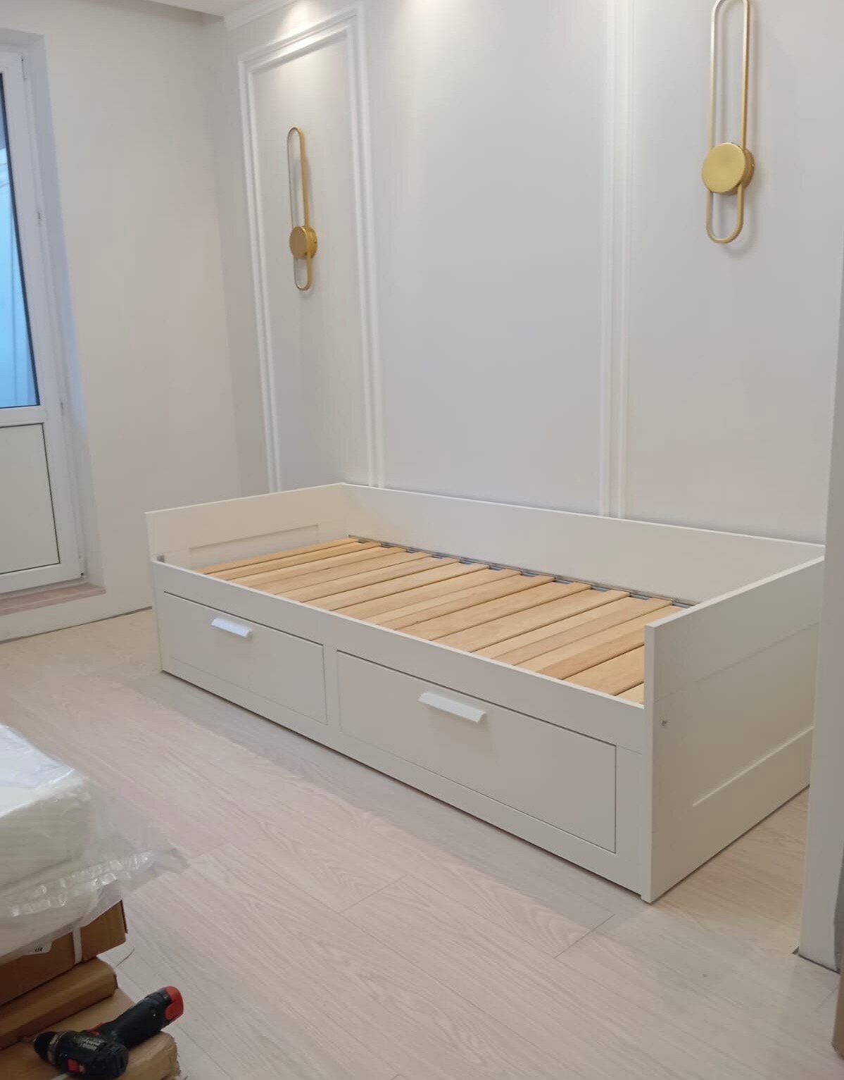 Кровать-кушетка "IKEA BRIMNES" с ящиками, 160/200 оригинал