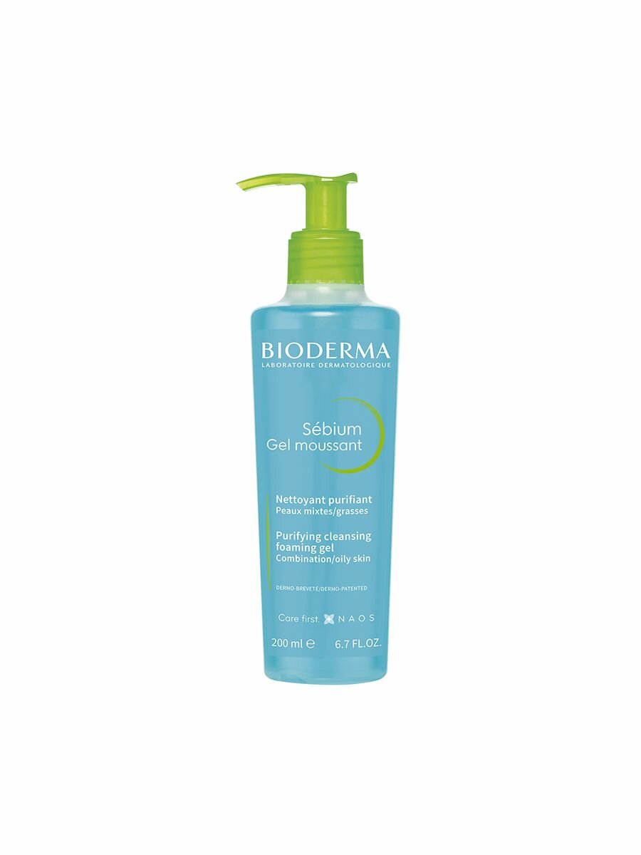 Bioderma Себиум очищающий гель для умывания жирной и проблемной кожи лица, 200 мл