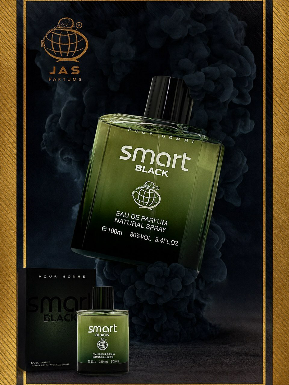 Парфюмированная вода для мужчин, Smart Black Pour Homme, 100 мл