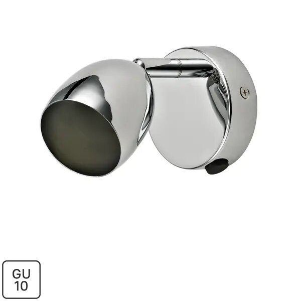 Спот поворотный Inspire Sabi 1 лампа GU10 2 м² цвет хром