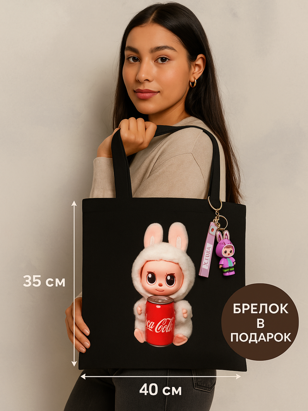 Сумка шоппер , черный 2