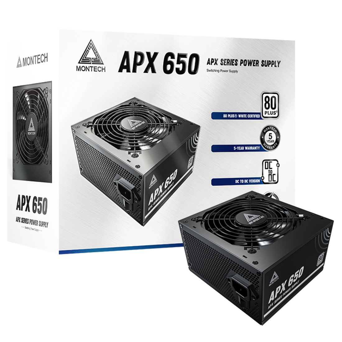 Блок питания Montech APX 650 W 80 Plus White (ATX, 650 Вт, DC-to-DC)