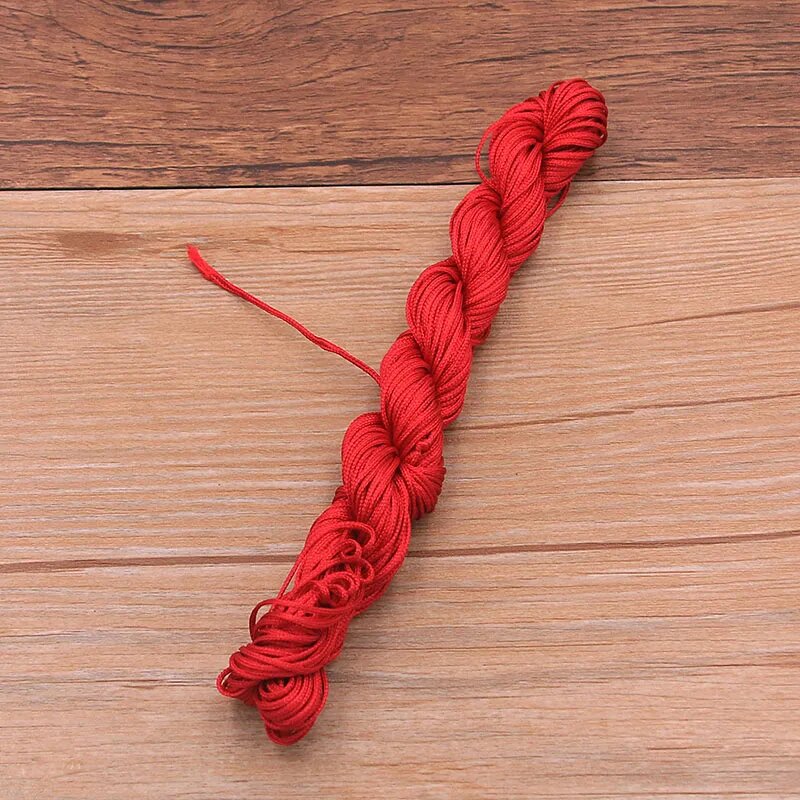 2 шт./лот 25 цветов нейлоновый шнур для макраме PULCHRITUDE 24Meter x 1mm Красный