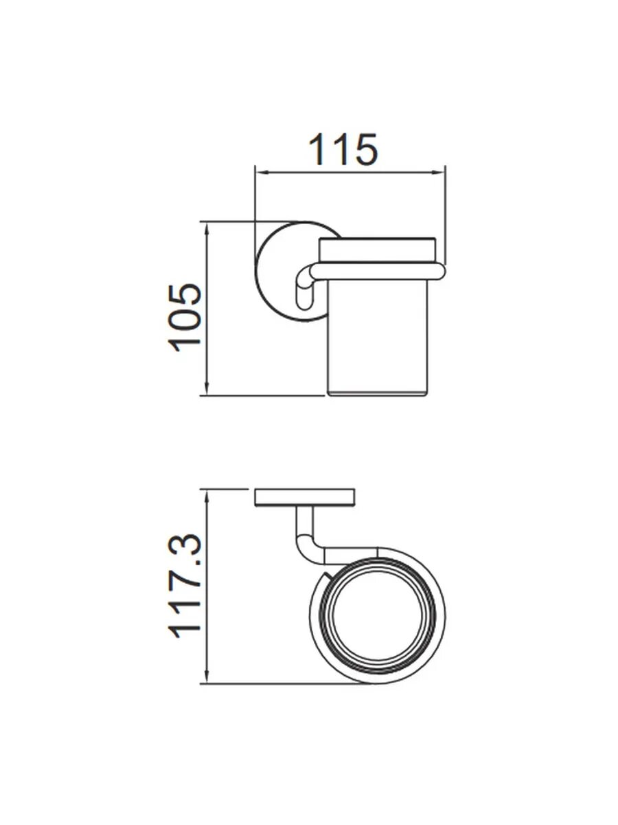 Держатель со стаканом GAPPO G30706 — фото 1