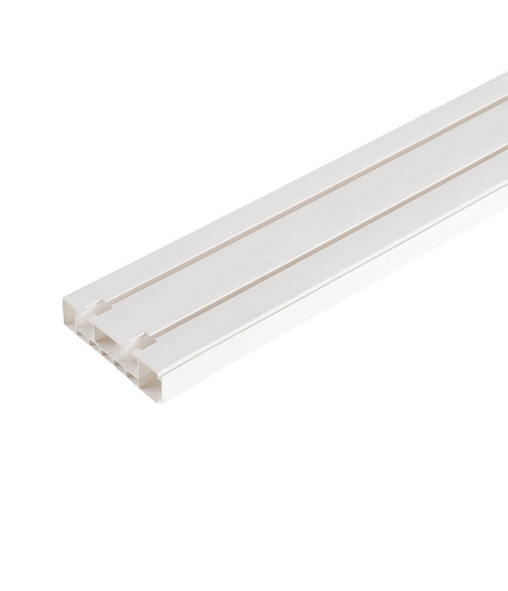 Карниз потолочный пластиковый 2-рядный Стандарт 320 см для тюля и портьер в два ряда