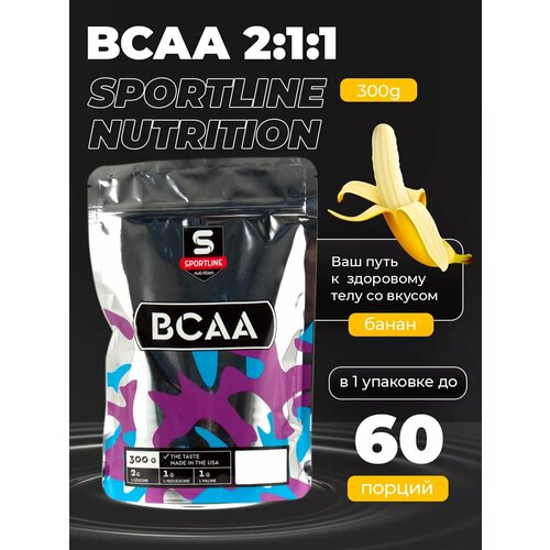 BCAA Sportline Nutrition 2:1:1, банан, 300 гр.