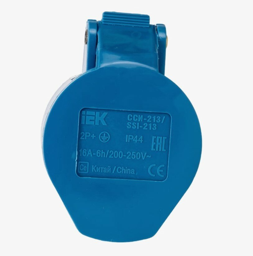 Розетка силовая переносная ССИ-213 2Р+РЕ 16А 220В IP44 ИЭК PSR21-016-3