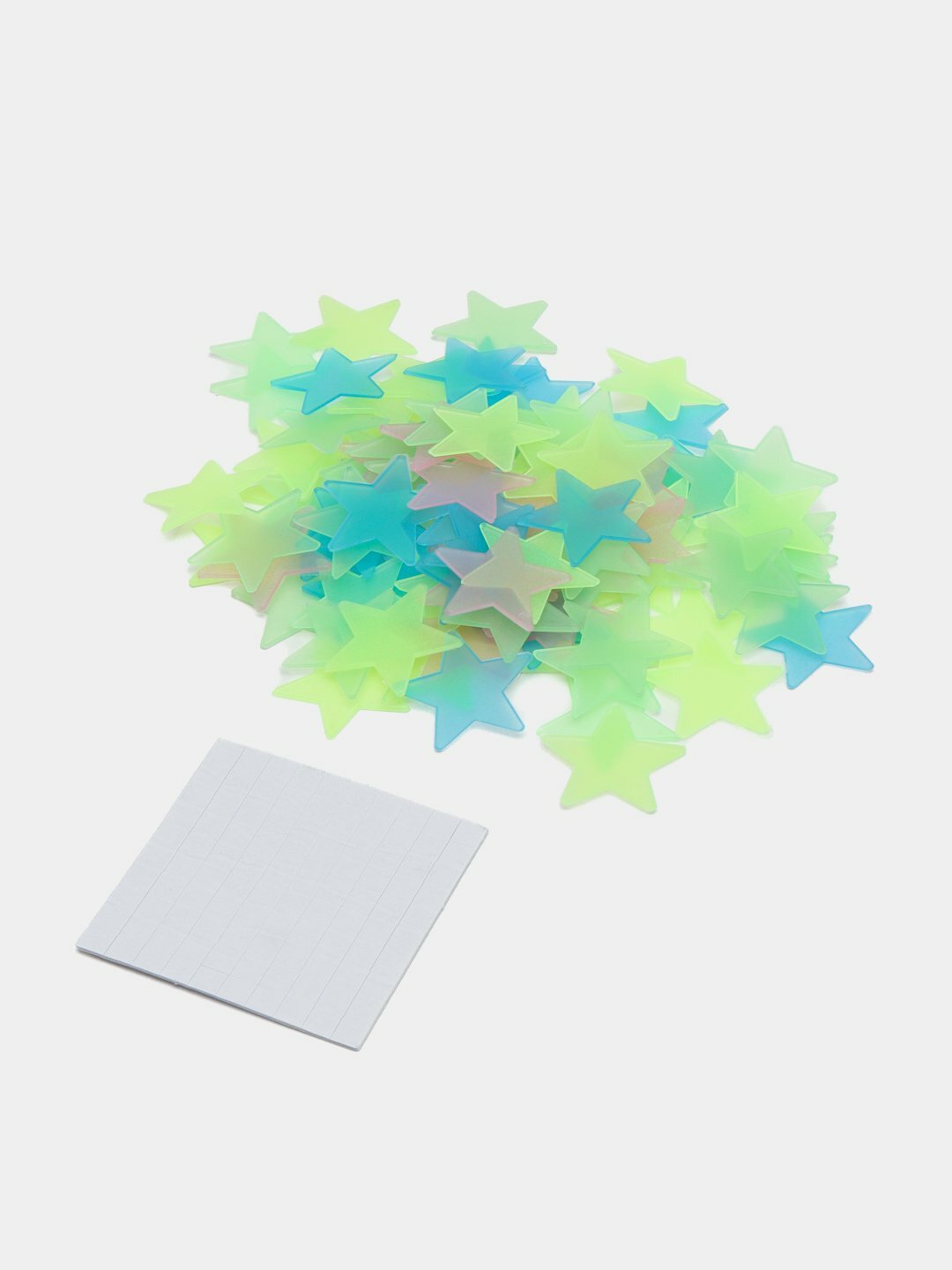 Наклейки на потолок и стены люминофор звезда и луна, для освещения ночью, 80-100 шт — фото 1