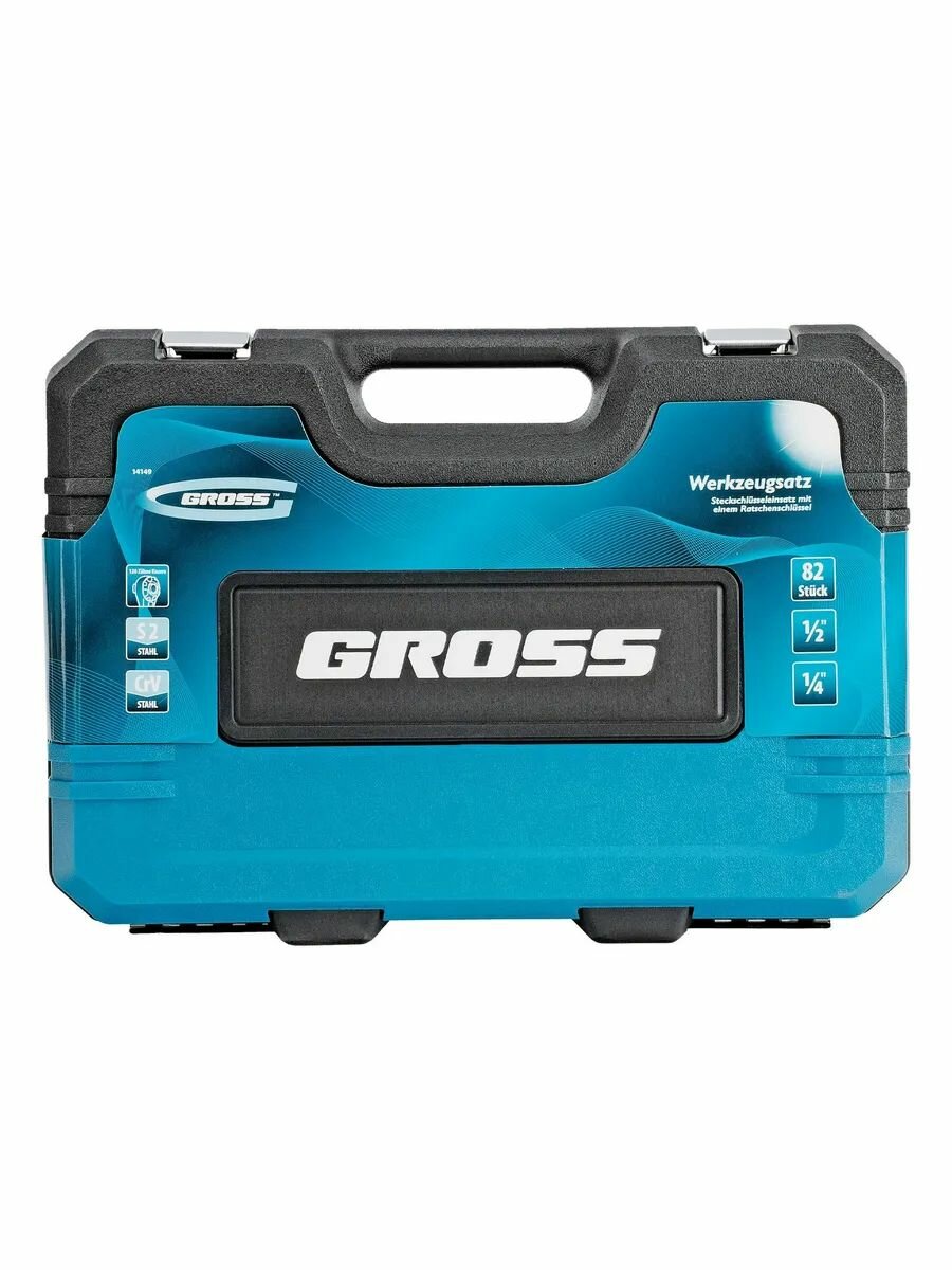 Набор инструментов, CrV, 120 зубьев, 82 предмета Gross — фото 1