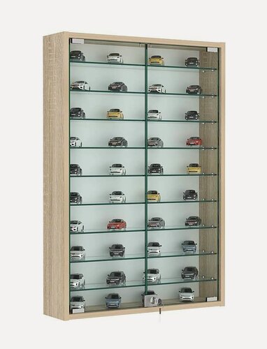 Изображение товара Витрина настенная №2-5А высокая с девятью полками, Дуб сонома