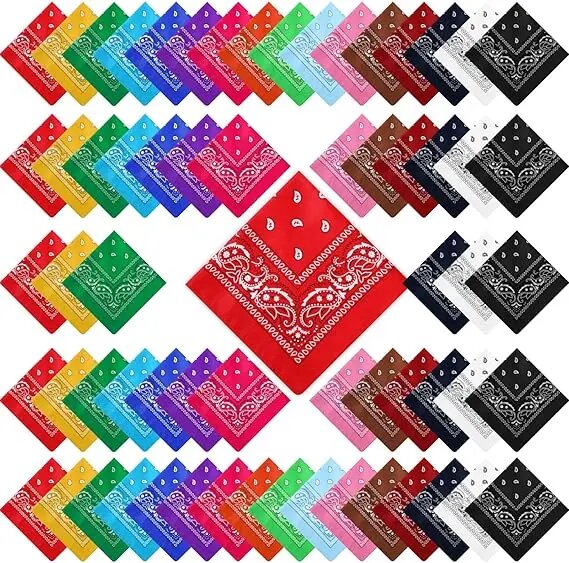 Ковбойские банданы пейсли 12 PCS, Multicolor