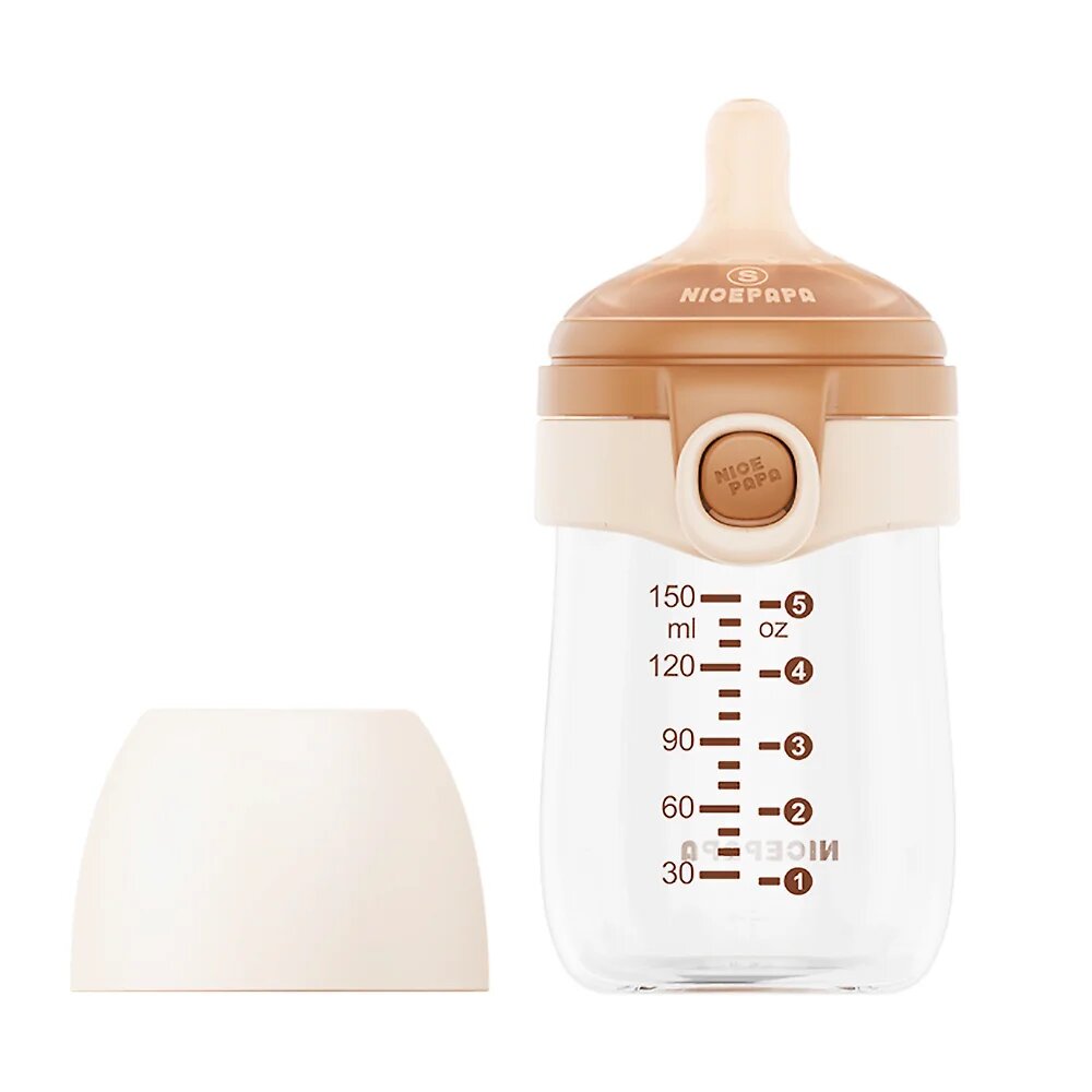 Бутылочка для кормления NicePapa Baby Glass Bottle 150 мл  тип   0 3 месяцев  Стекло   Glass 