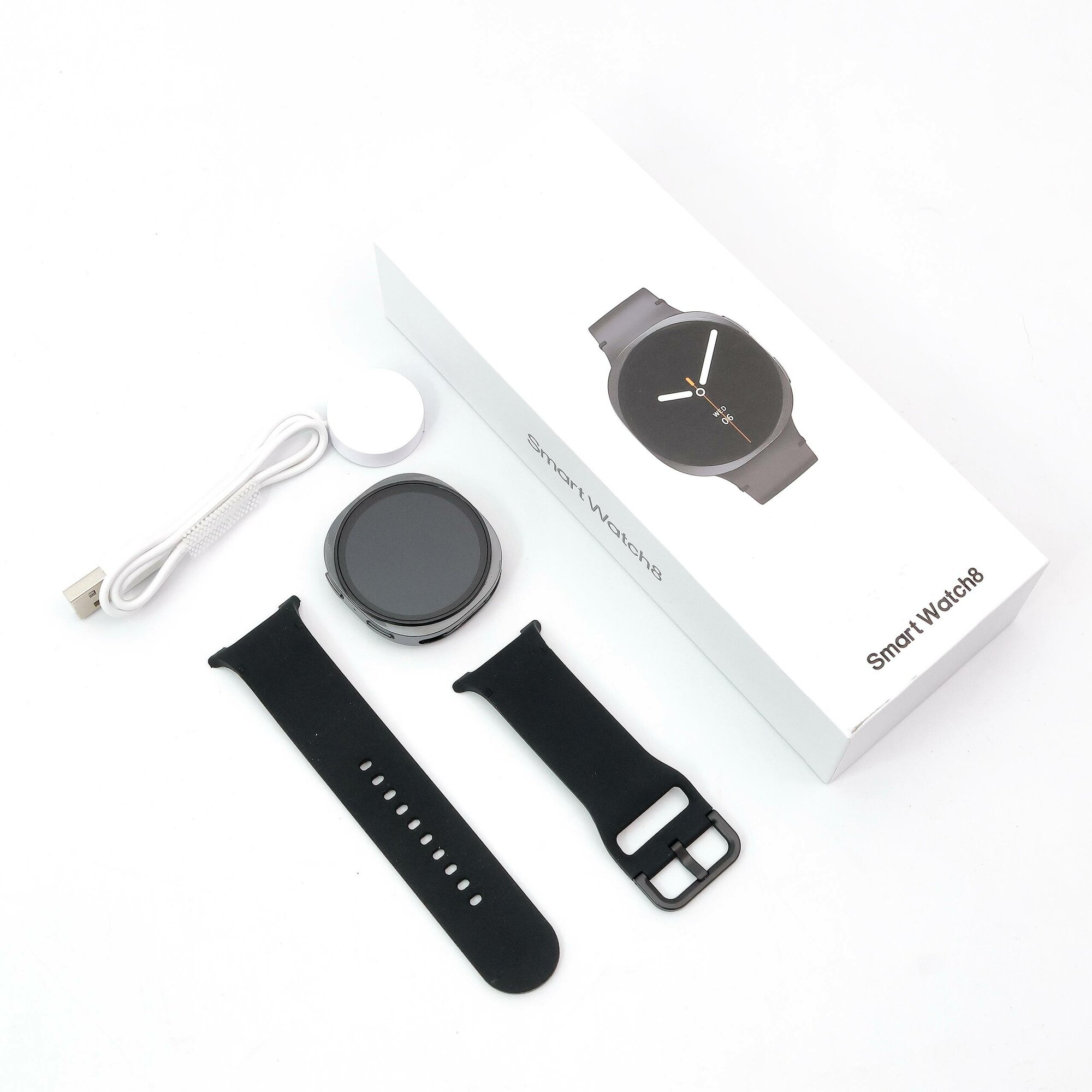 Smart Watch 8 современный (Bluetooth, пульсометр, черный цвет)