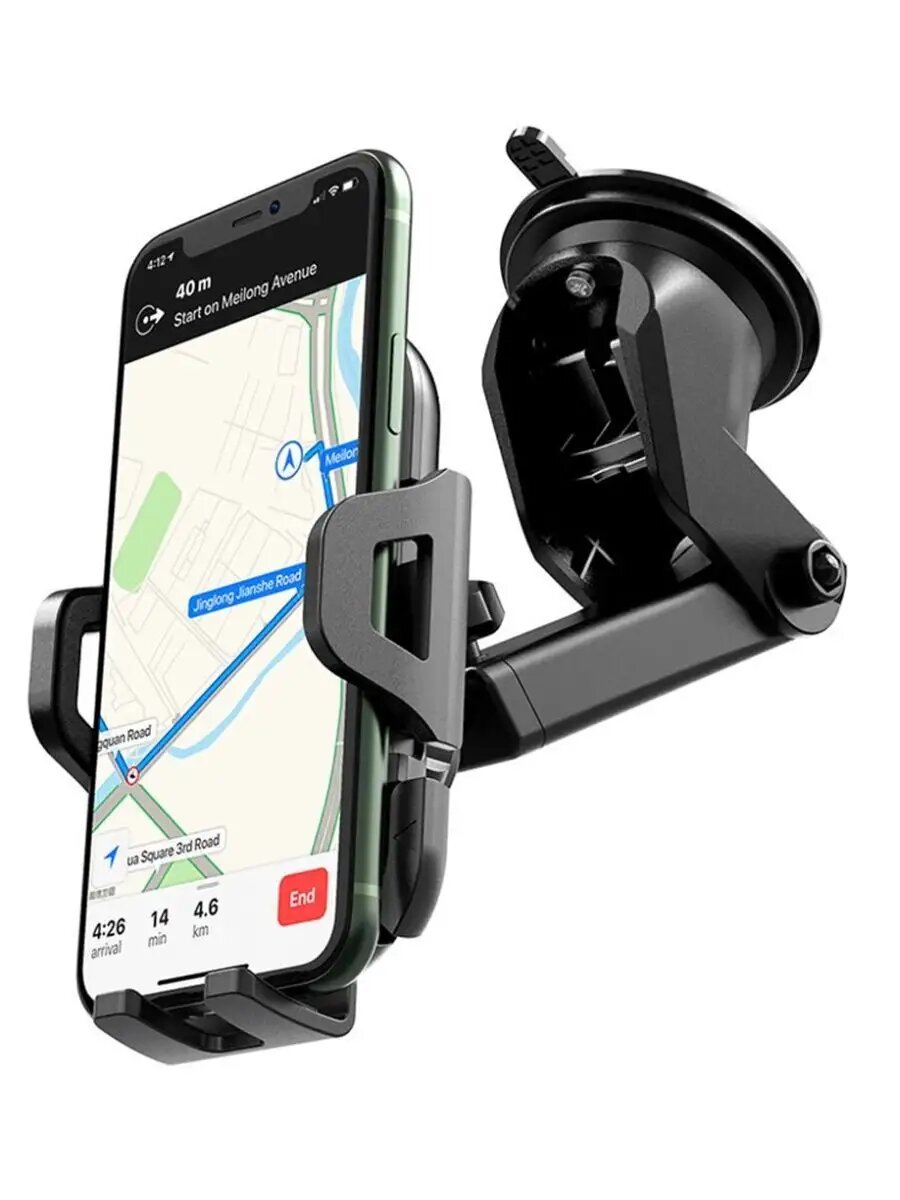 Автомобильный держатель Hoco CA76, для 4.5-6,5 дюймов, чёрный