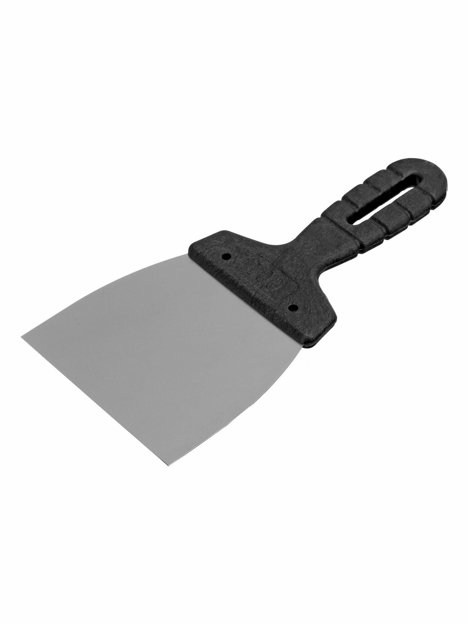 Шпательная лопатка из нержавеющей стали 100 мм пластмассовая ручка Сибртех 85435